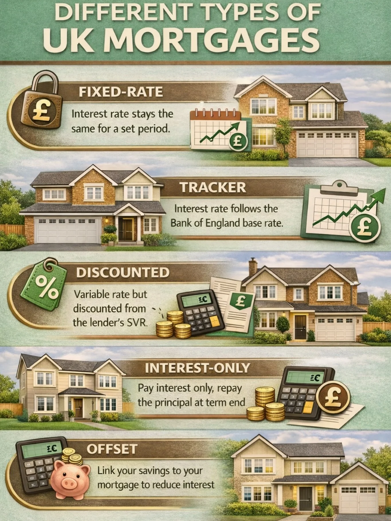 Confused by mortgage options? Not all mortgages are the same &mdash; here&rsquo;s a quick breakdown of a few of them. 

There are pros and cons to each type which is why it&rsquo;s so important to speak to an advisor to find out which is the best opt