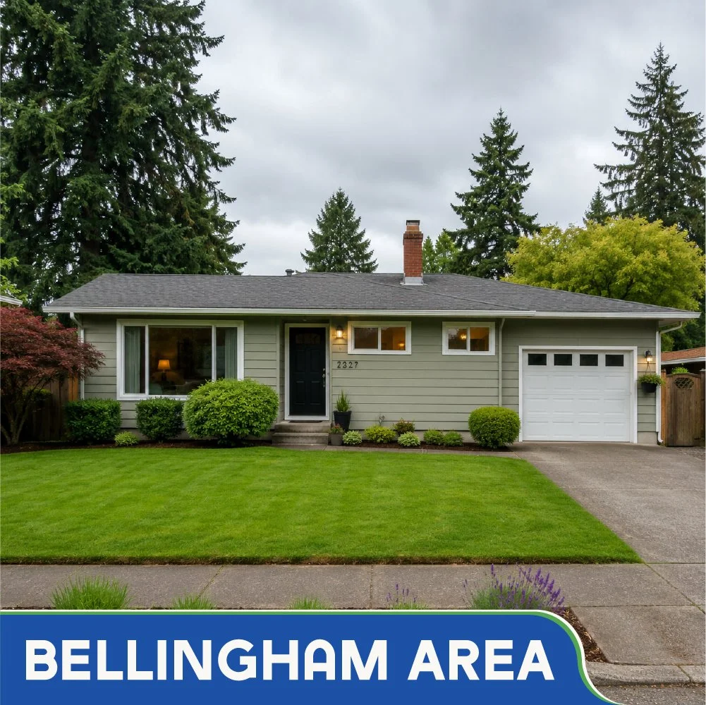 Image of a home in the Bellingham washington area showing energy pro insulation office coverage.