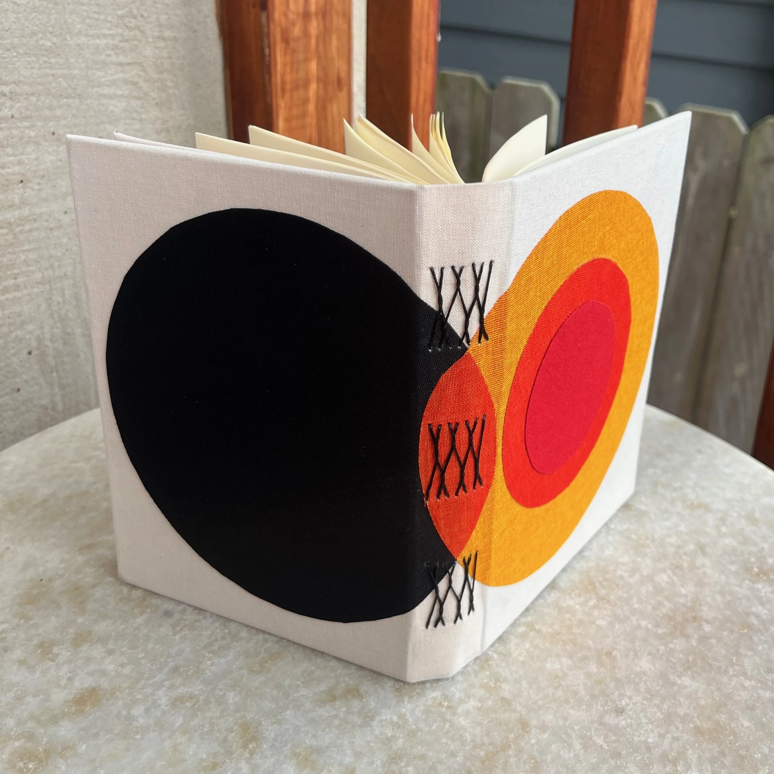handmade journal, minimalism, cloth journal with pocket, lined handmade journal