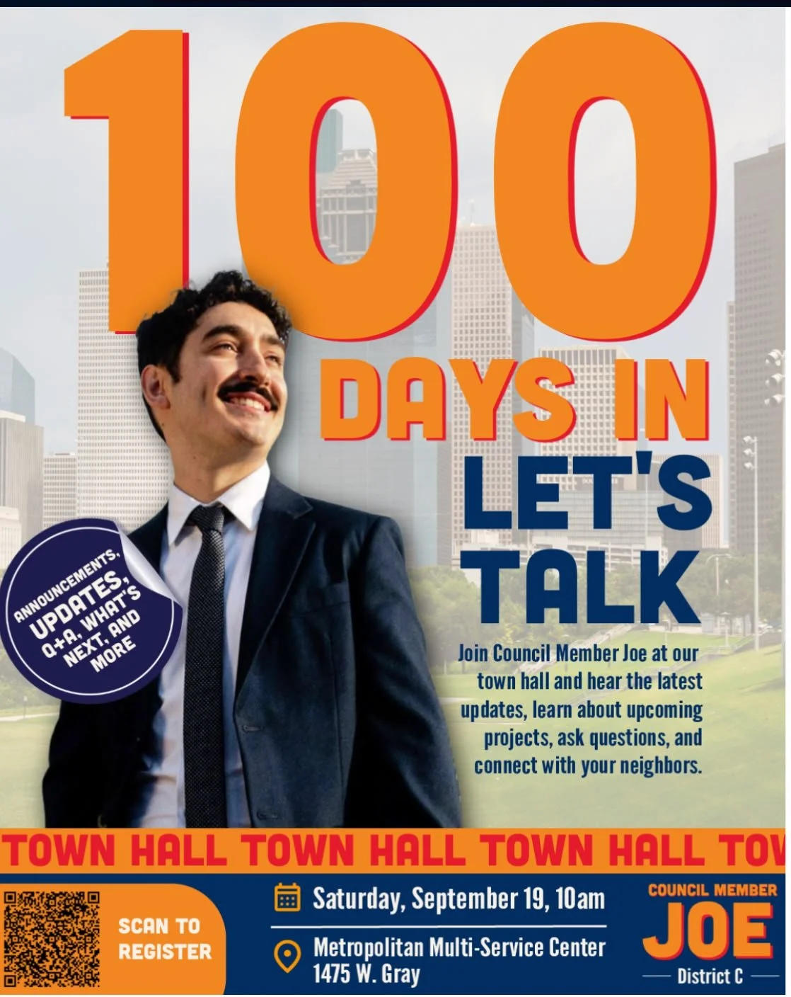 Joe Panzarella, 100 Days Meeting