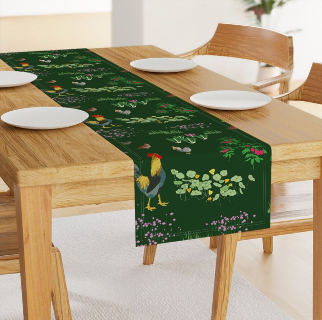 mockup gallo cantor en el jardin centro de mesa.png