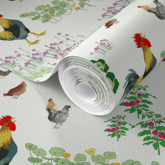mockup gallo cantor fondo blanco papel mural.png