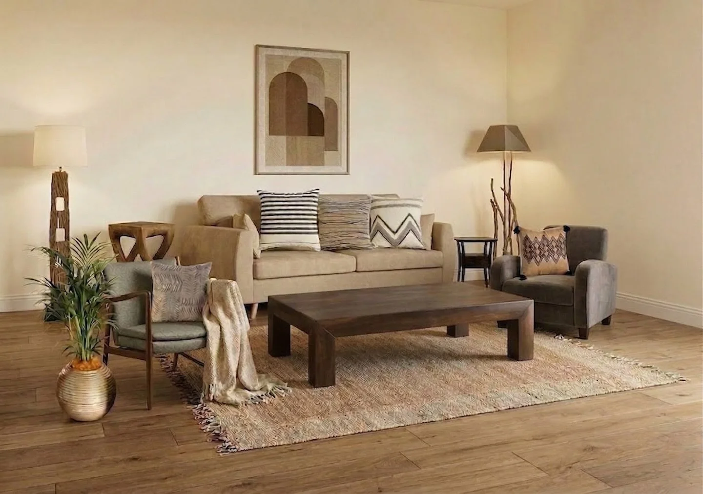 A concept begins long before a moodboard exists.
Nordic Dock started as a research scrapbook &mdash; pine forest, cinnamon, jute rope, reclaimed wood, a piece of cork, a handwritten poem. The world behind the brief, before the brief became a room.

T