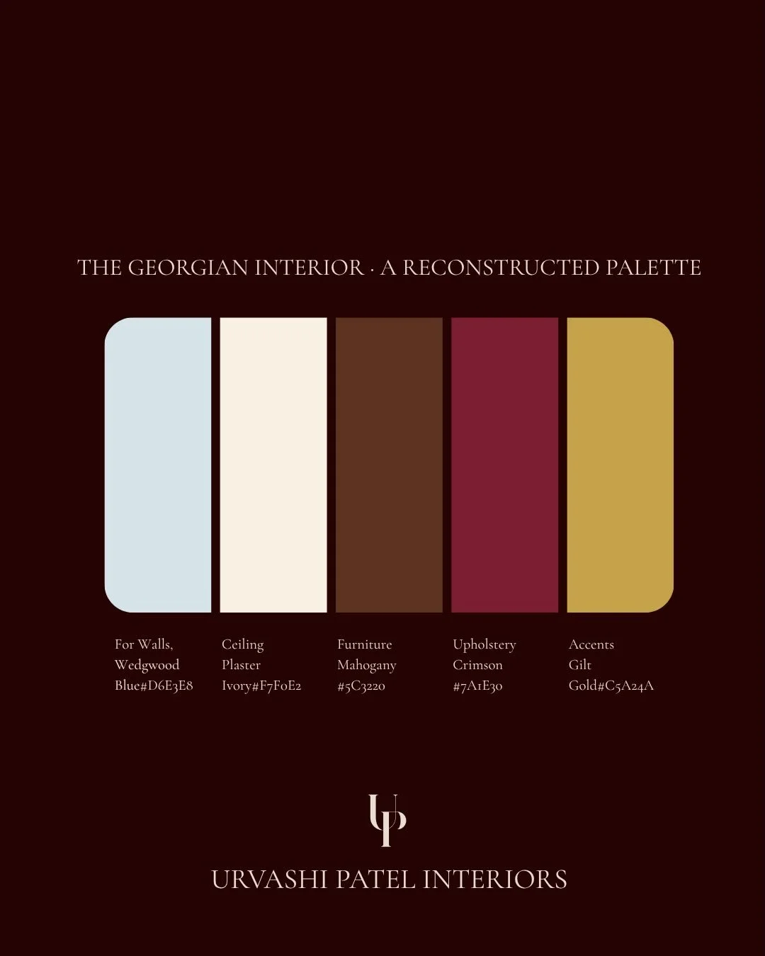 The colours we choose for our homes are never arbitrary.  Georgian designers worked with pale, mineral-derived hues, Wedgwood blue, plaster ivory, gilt- not because they were safe, but because they were considered. 

Every tone had a role: cool walls