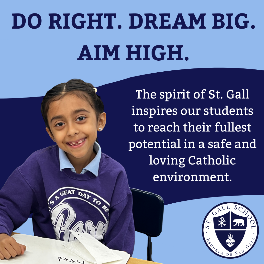 St. Gall is a small Catholic school located in Gage Park, Chicago.  I manage their Facebook and Instagram accounts, where I capture content and design, schedule, and post social media graphics.  Since I began working with St. Gall and managing their 