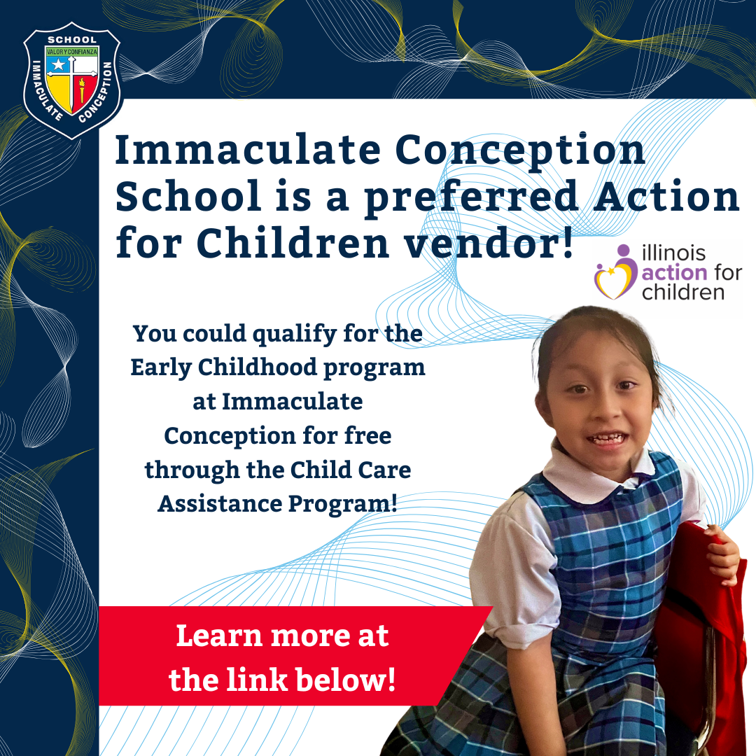 Immaculate Conception is a small Catholic school located in South Chicago.  I manage their Facebook account, where I capture content and design, schedule, and post social media graphics.  Since I began working with Immaculate Conception and managing 