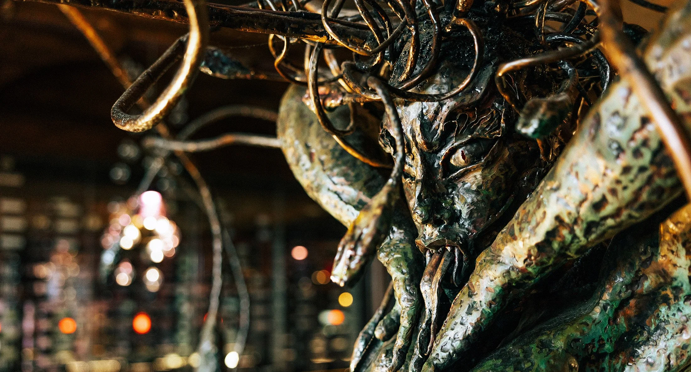 me deuce large scale copper sculpture