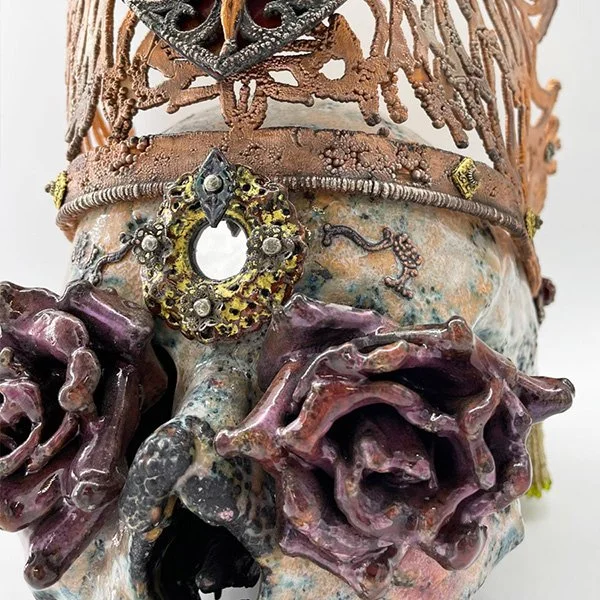 My Selfie Close up enamel sculpture delia dante