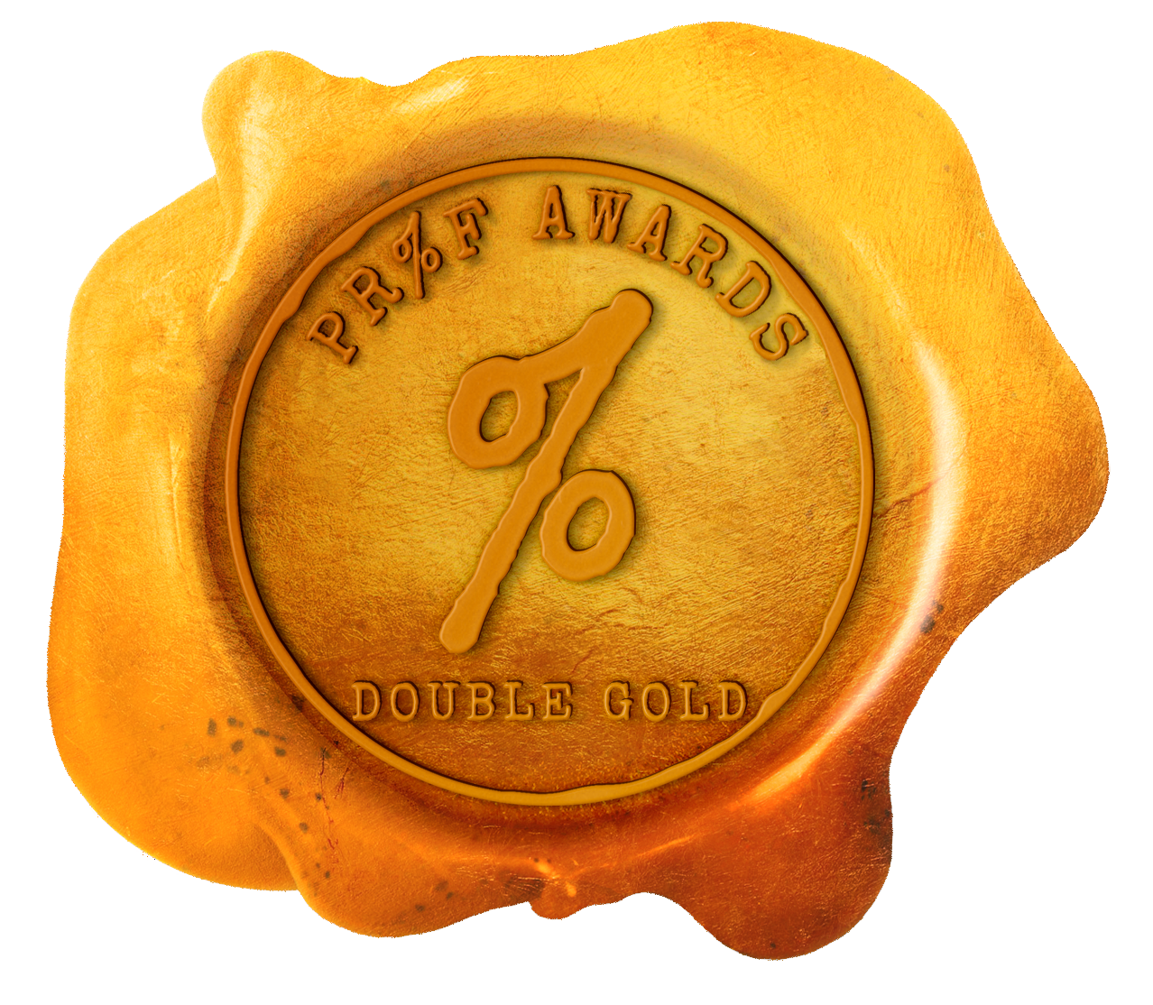 Gold wax seal with an embossed