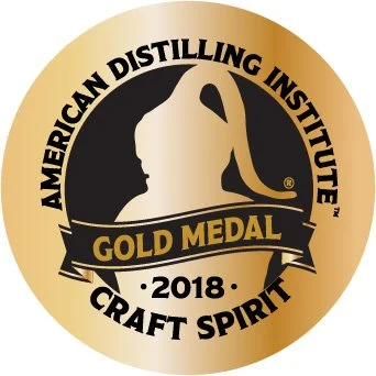 Gold medal awarded by the American Distilling Institute in 2018 for craft spirit.