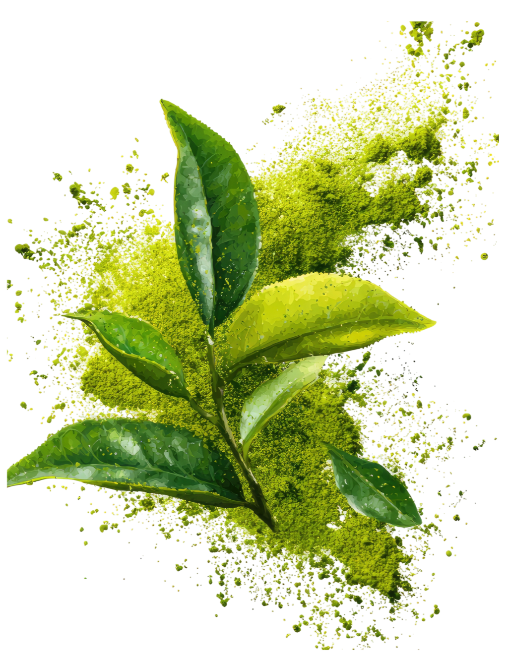 A close-up view of a plant with green leaves and yellow-green flowers or pollen clusters.