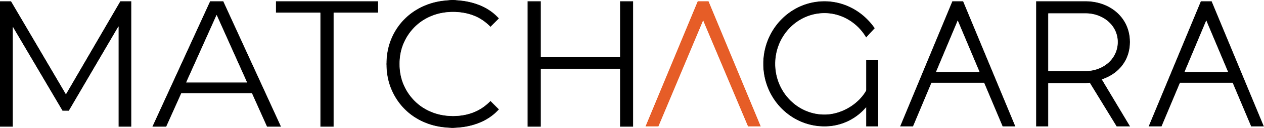 Text that reads "MATCHA GARA" with the letter 'A' highlighted in orange.