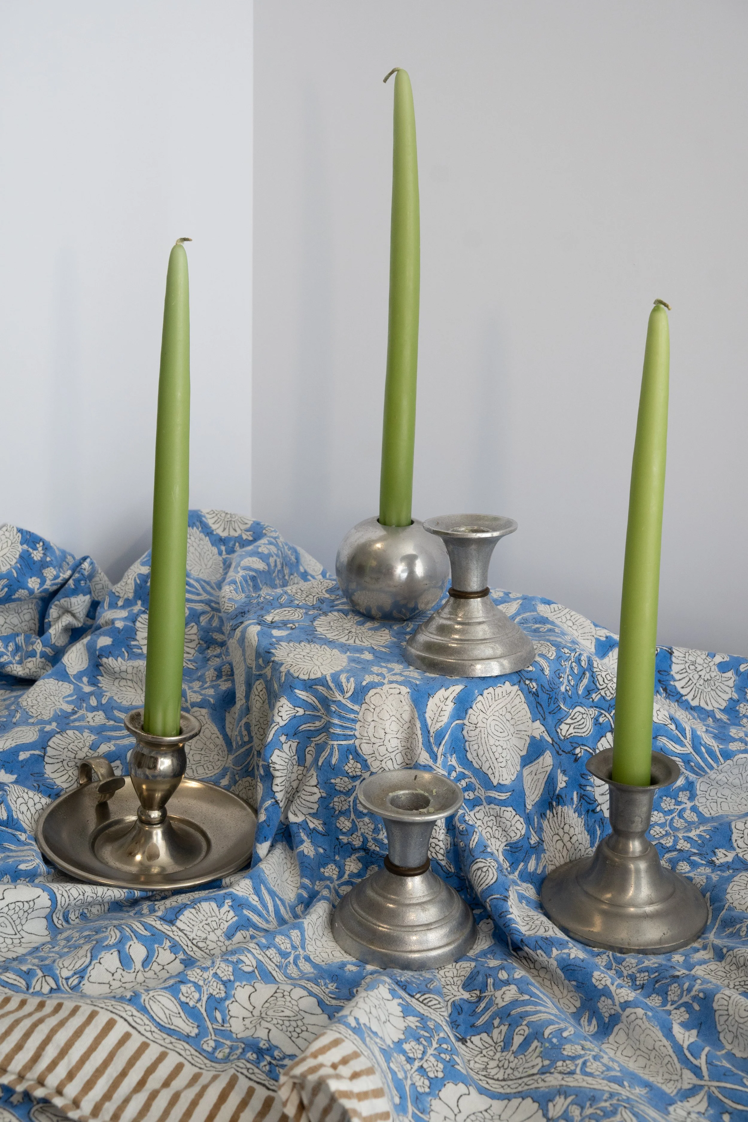 Assorted Silver Candlestick Holders