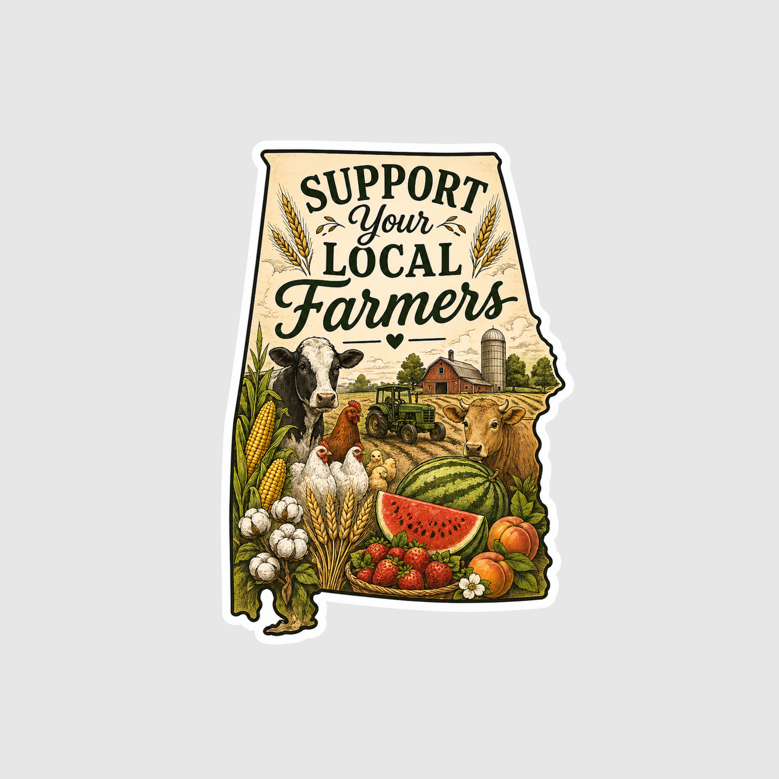 Support Alabama Agriculture Sticker