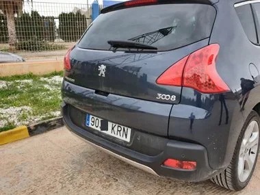 Peugeot 3008 from Mazarron area has it's new Spanish registration plates fitted at the test centre where it originally passed it's test. This customer very kindly came back up to the test centre to have their plates fitted whilst we were carry out im