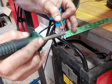 Repair to centrally mounted break light at our workshop on Audi A4 that we imported for customer from Calpe - July 2018