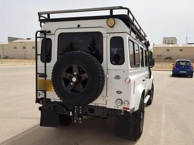 Landrover Defender with modifications about to be inspected by our homologations engineer - July 2018.