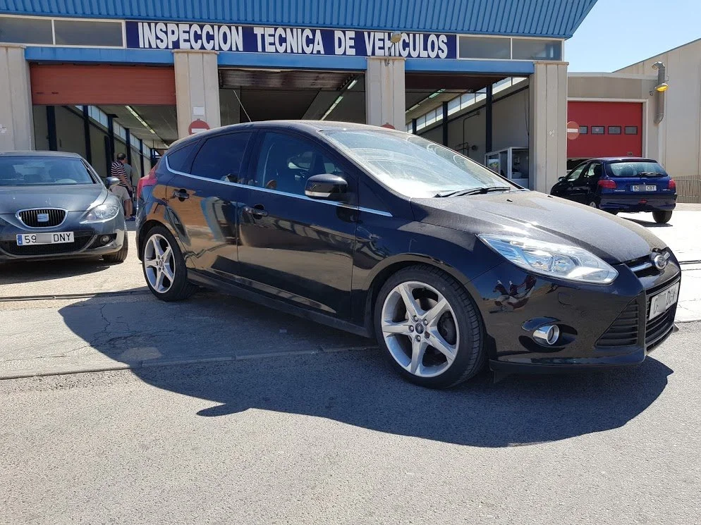 Ford Focus Sport passes ITV test after we re-aligned headlights and rewired rear light cluster. Customer's wife's Ford Focus convertible passed it's import test the day before - July 2018
