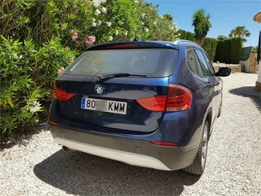 BMW X1 with new Spanish number plates just fitted at customer's home in Xavea - July 2018