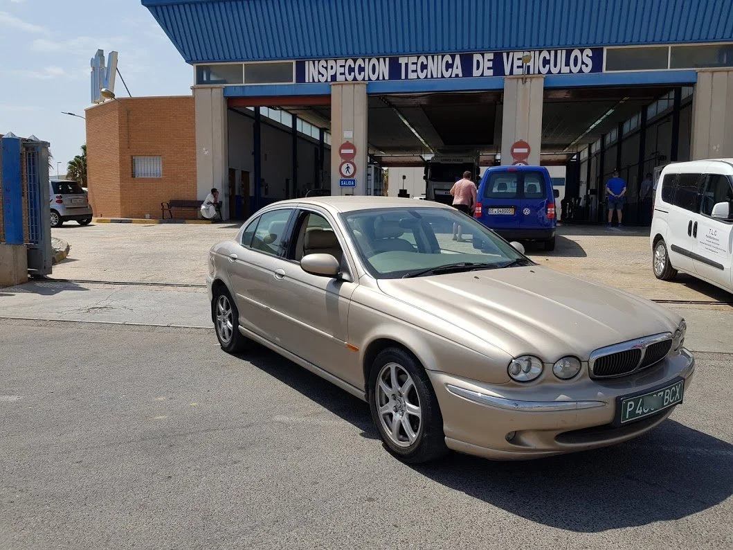 Jaguar X-Type on temporary green plates passes it's import test at first attempt. We realigned the headlights and replaced 2 sensors on this vehicle prior to import test - August 2018