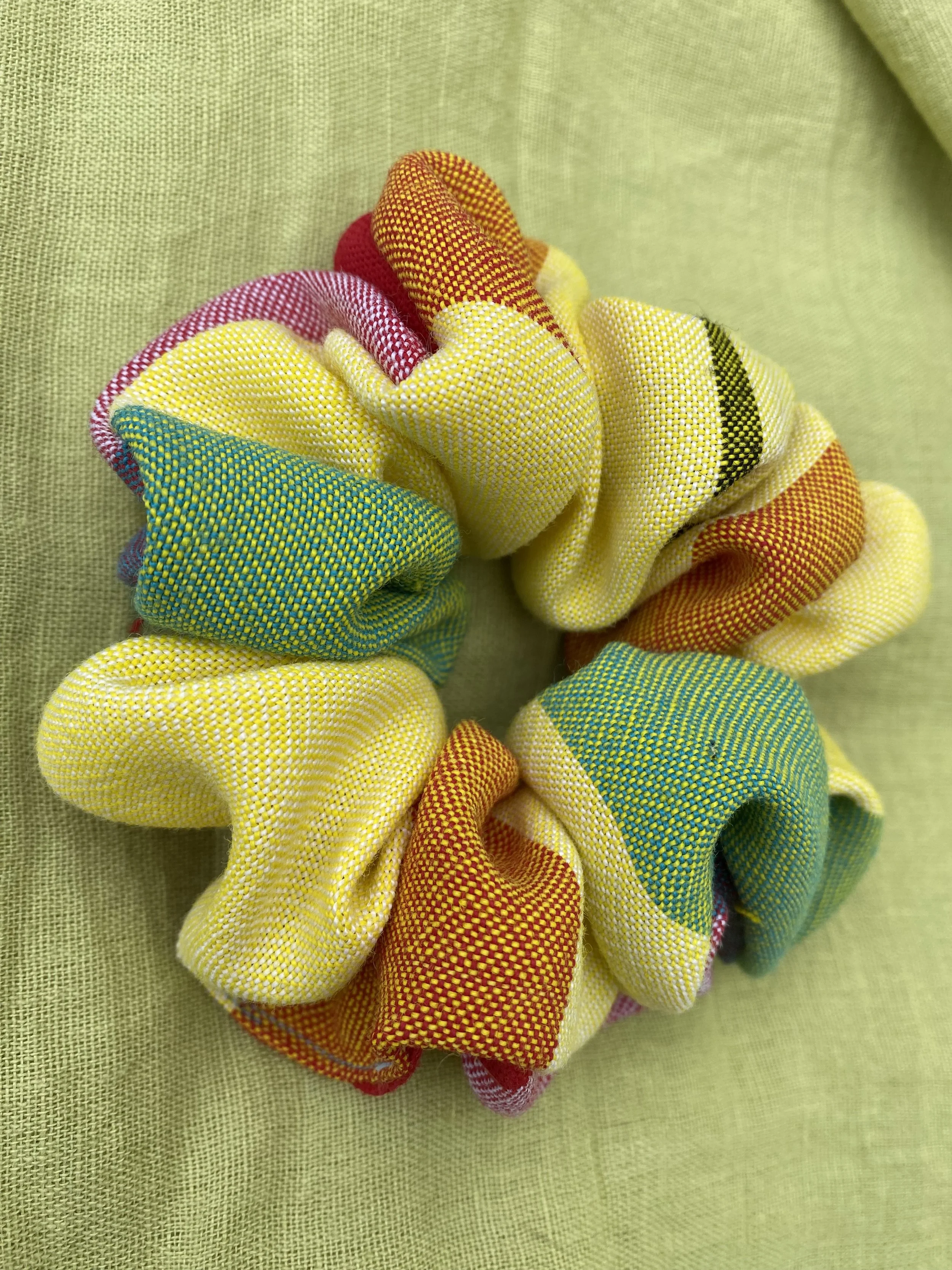 Checked Table Cloth Hair Scrunchie