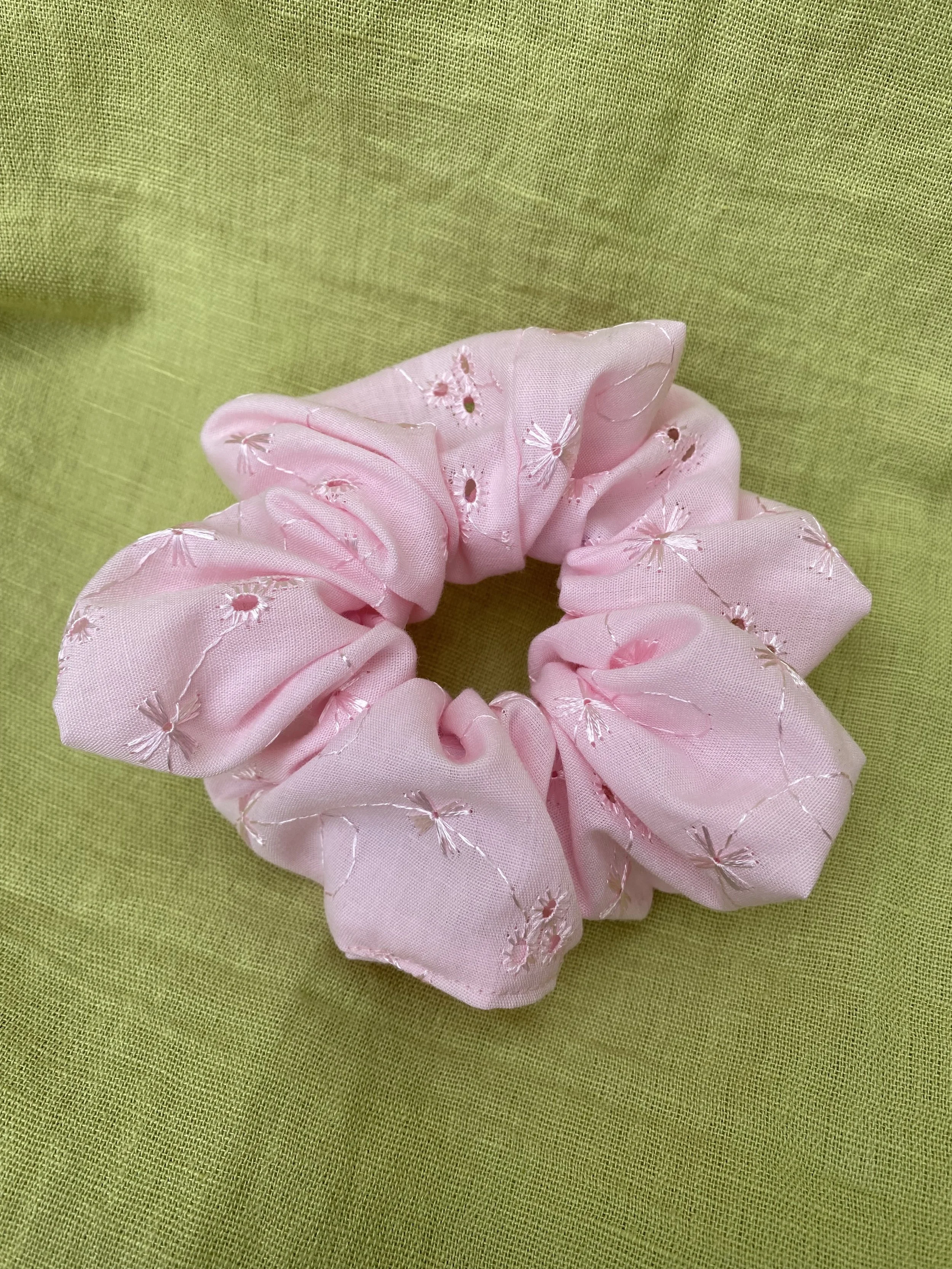 pink embroidery anglaise scrunchie.jpeg