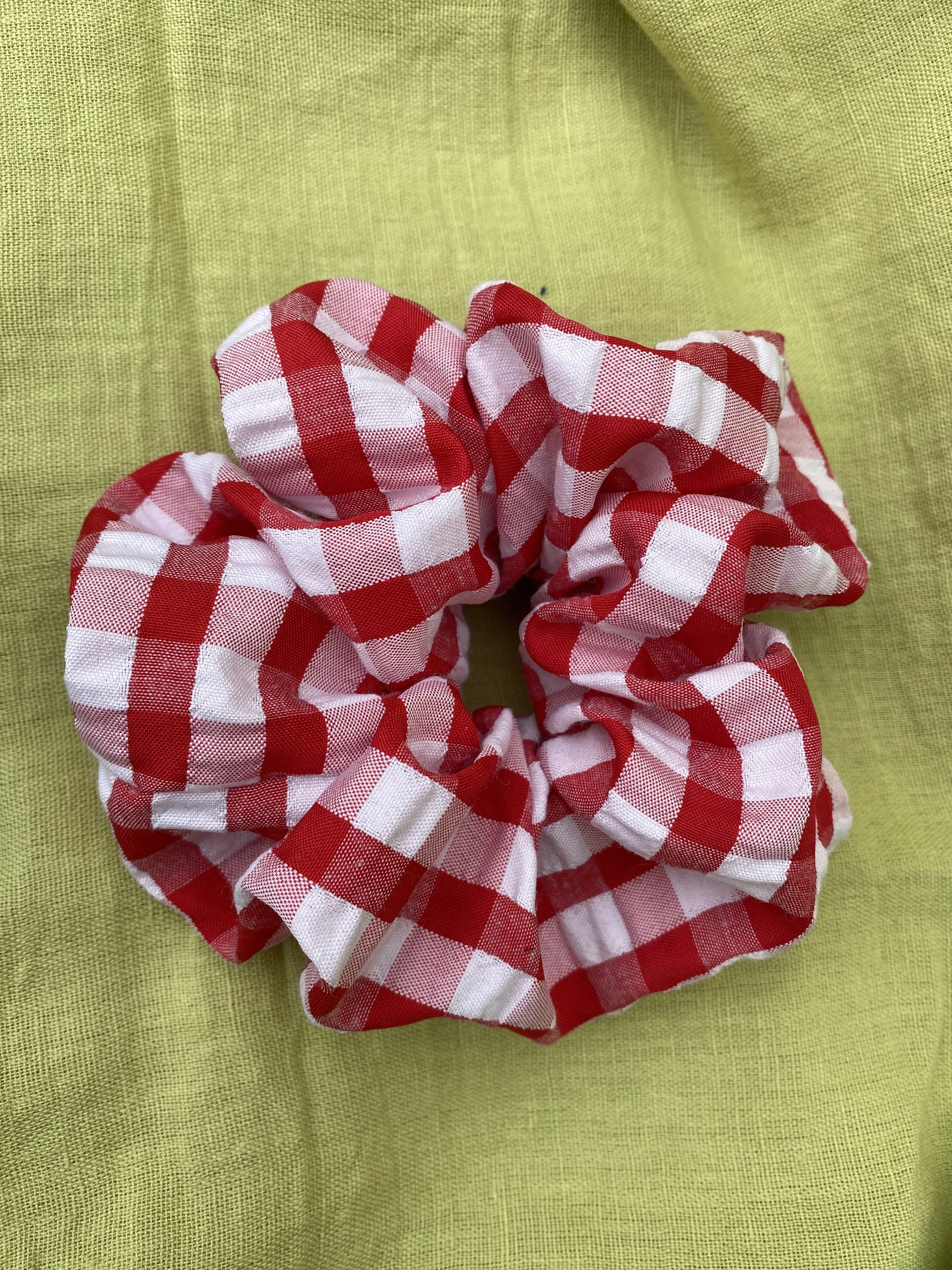 red gingham seersucker large scrunchie 3.jpeg