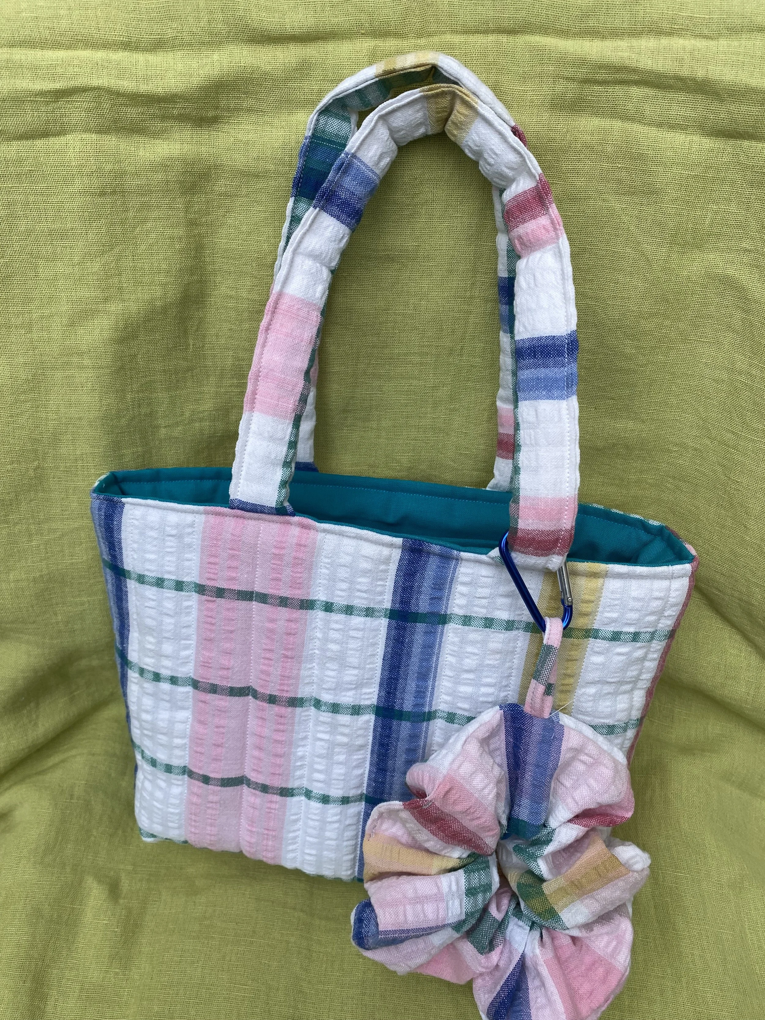 pink white checked seersucker table cloth bag outside pic.jpeg