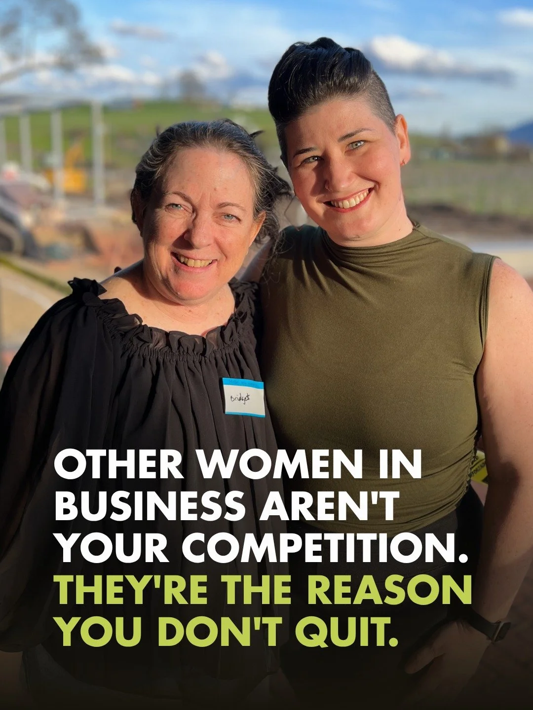 The woman across the room building something similar to you is not your competition. She is proof there is room for what you are doing too.

And on the days when it gets hard, when you question whether it is worth it, whether you are cut out for this