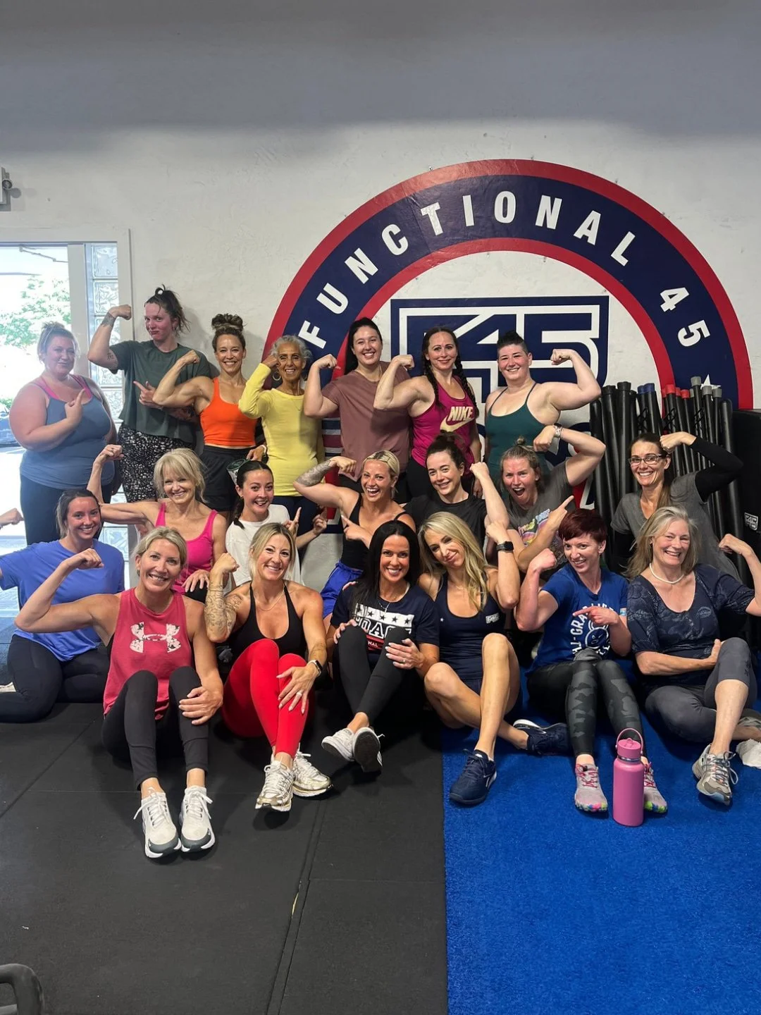 This past Saturday, these women showed up, got their heart rates up, and stuck around to talk about what's happening in their business. I couldn't have asked for a better group for the first Push and Connect event.

Working out next to someone strips