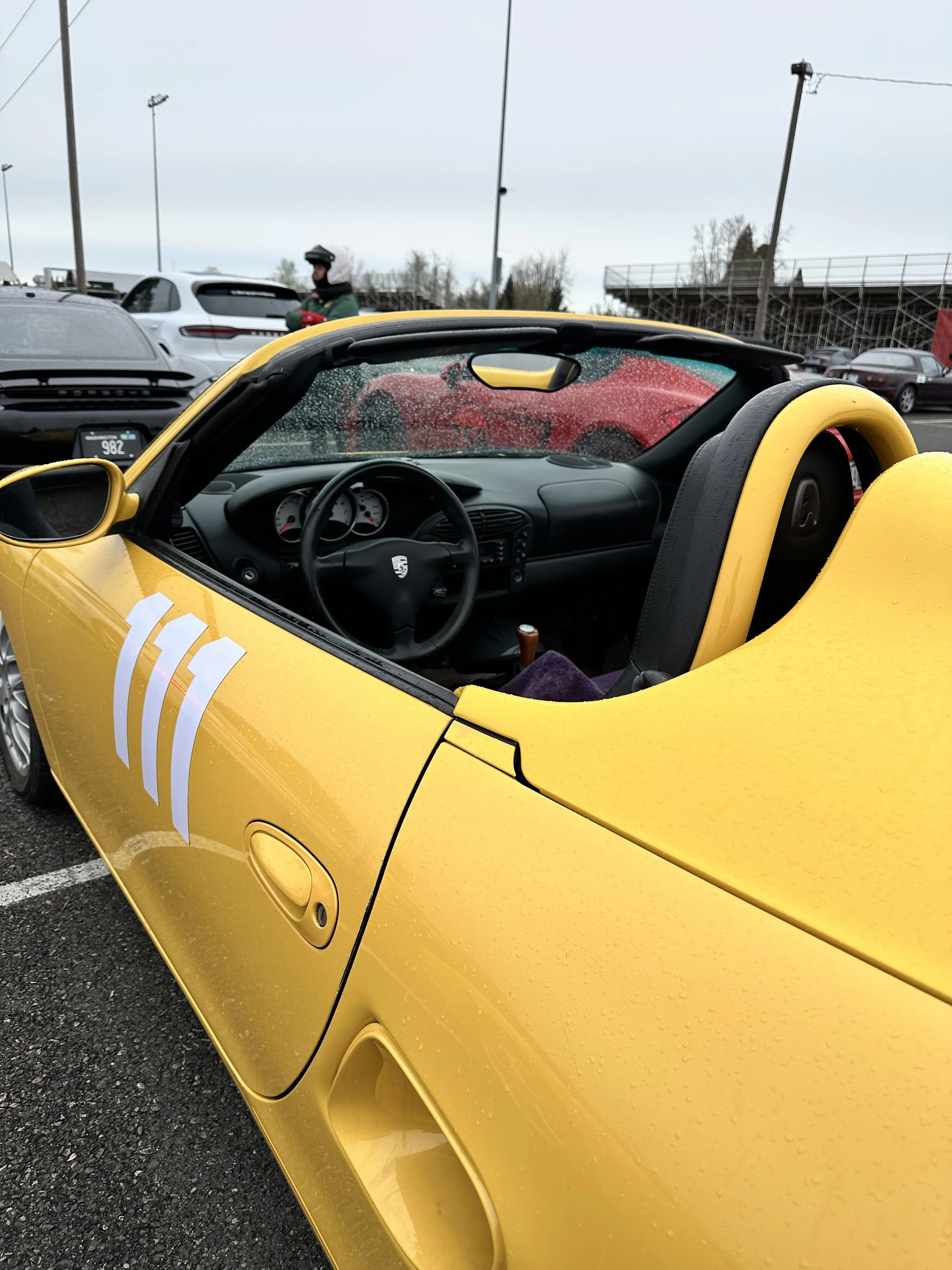 Yellow Porsche Boxster AutoX