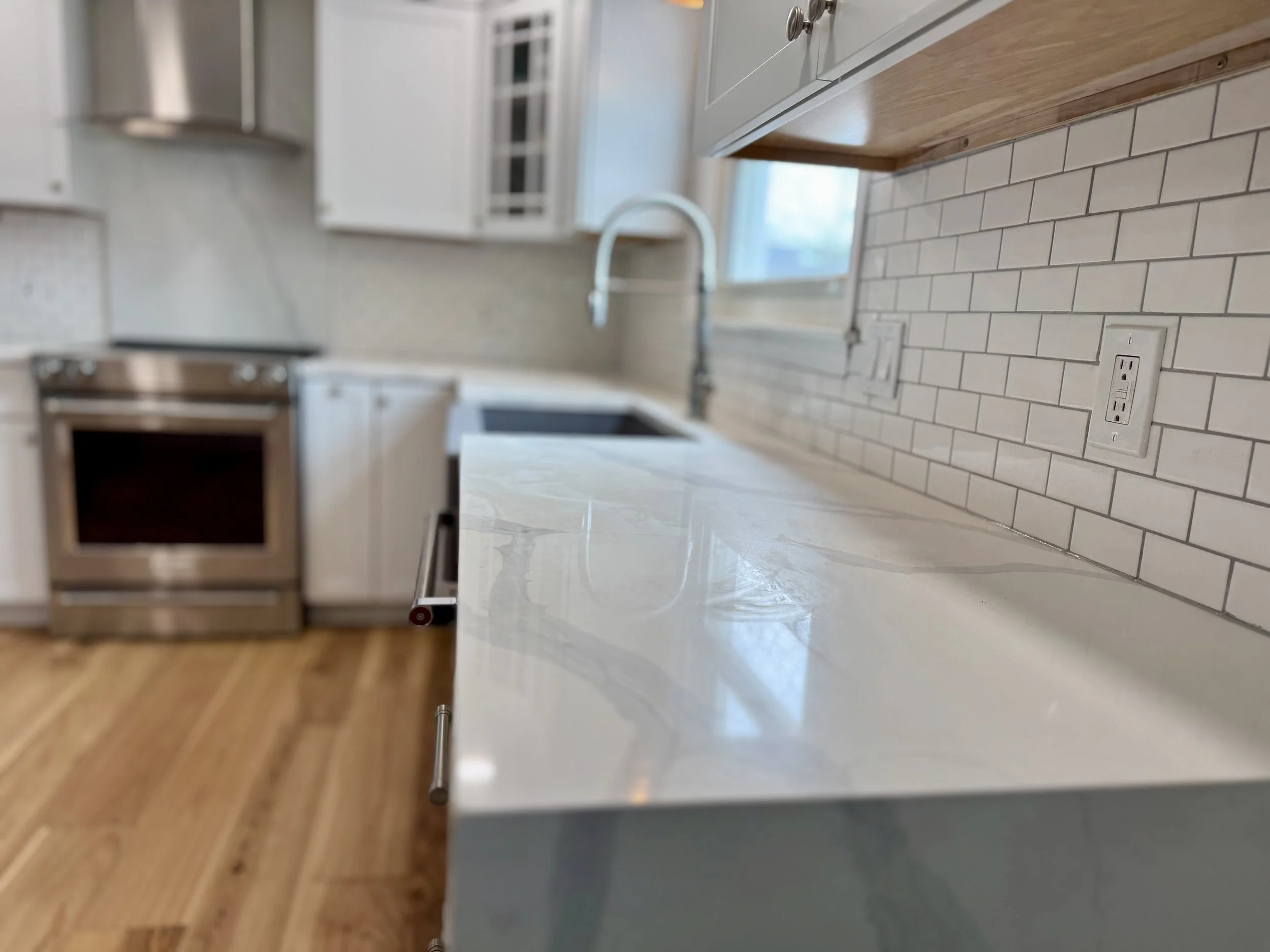 custom subway tile backsplash