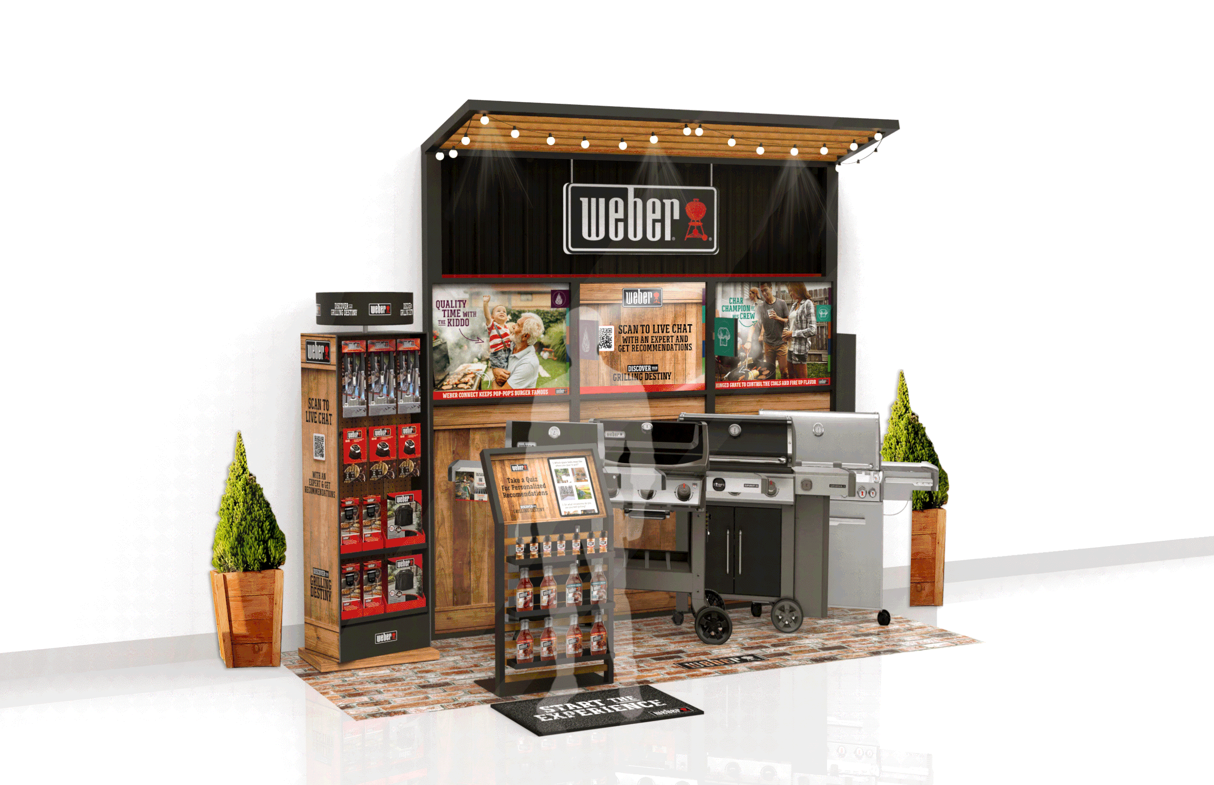 modular option for limited space with interactive display