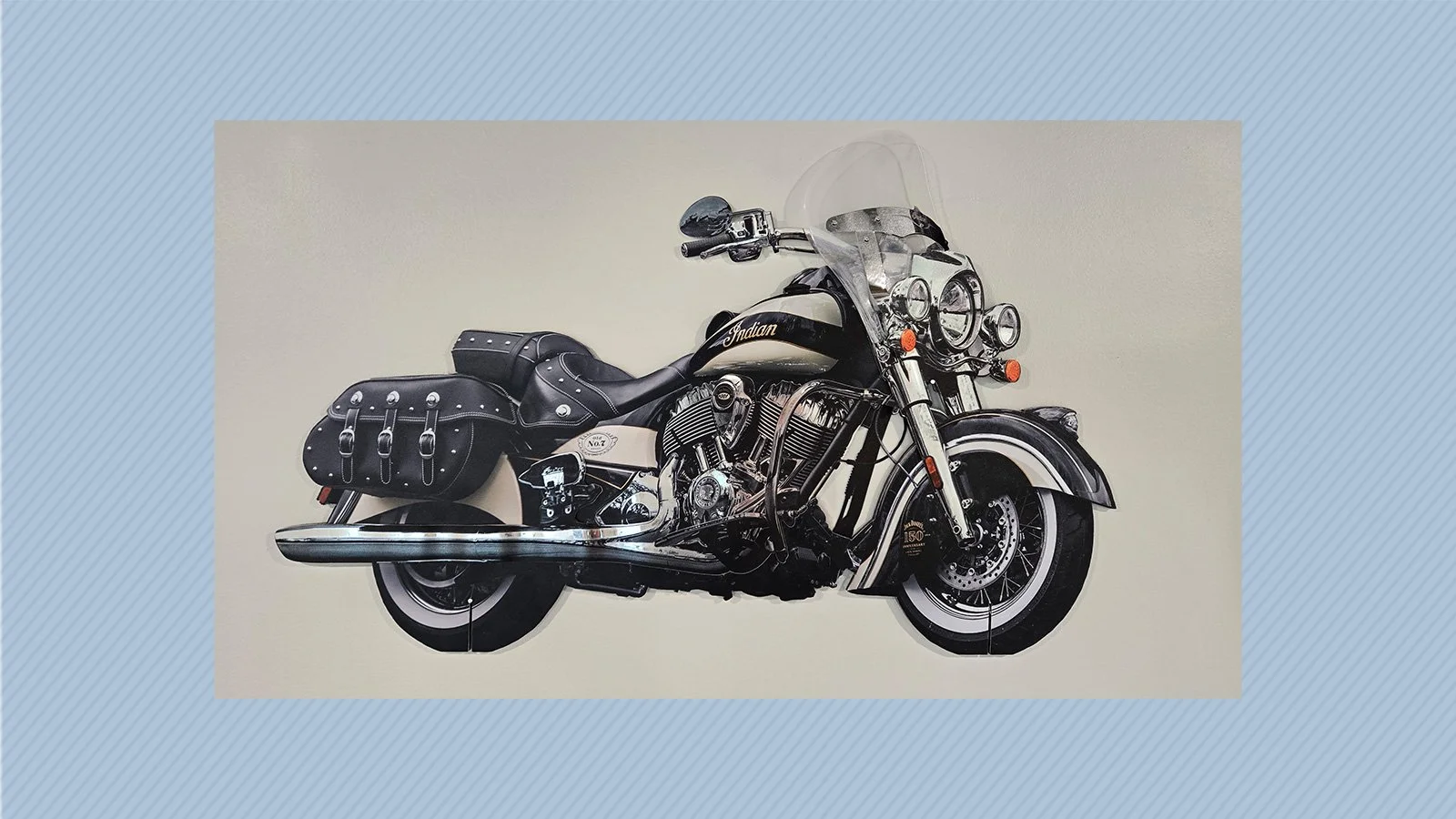 scaled replica prototype of Indian Bike using various substrates for testing.