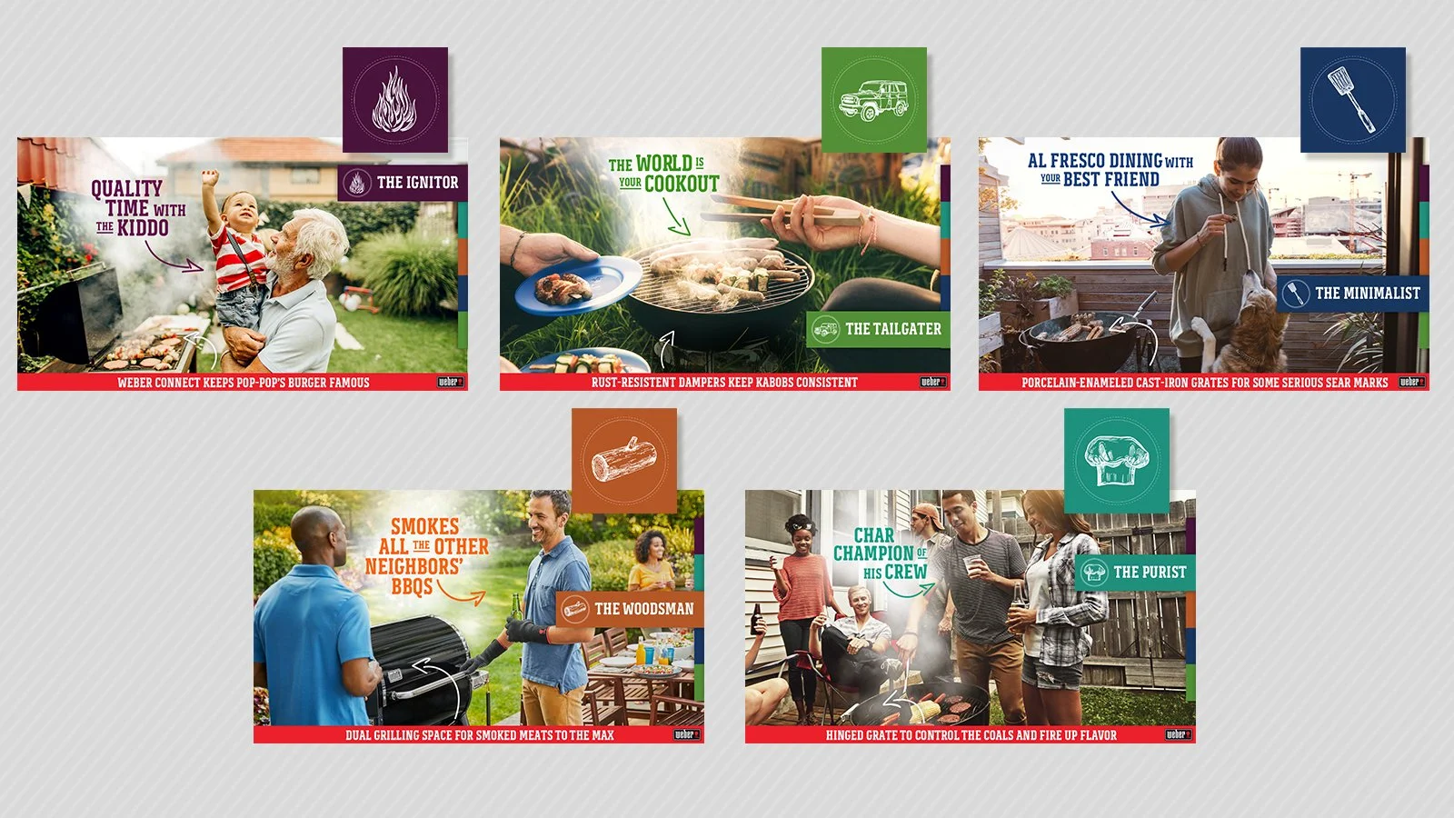 initial persona KVs, badges and colors