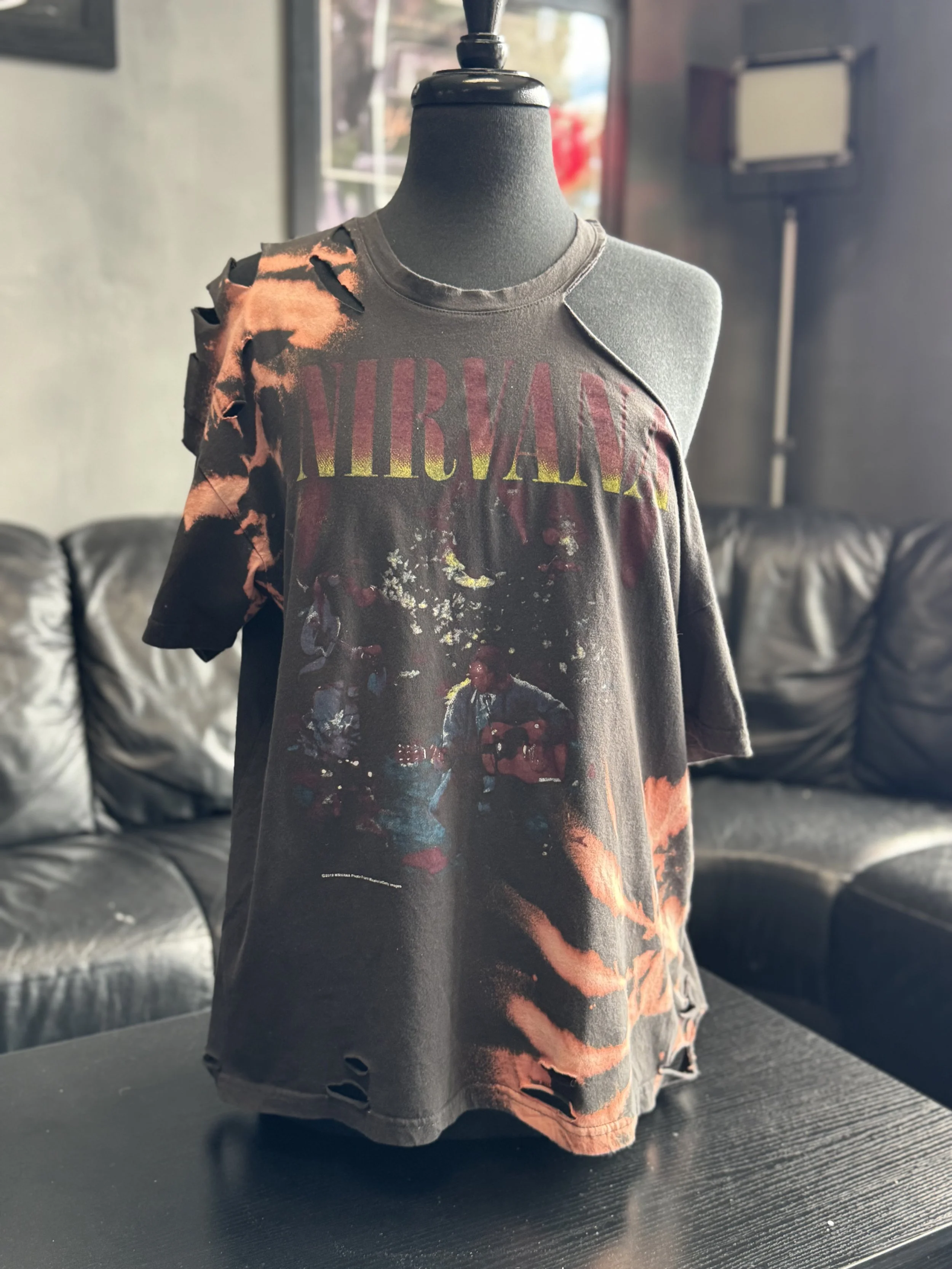 Upcycled Nirvana Shirt - Size MD