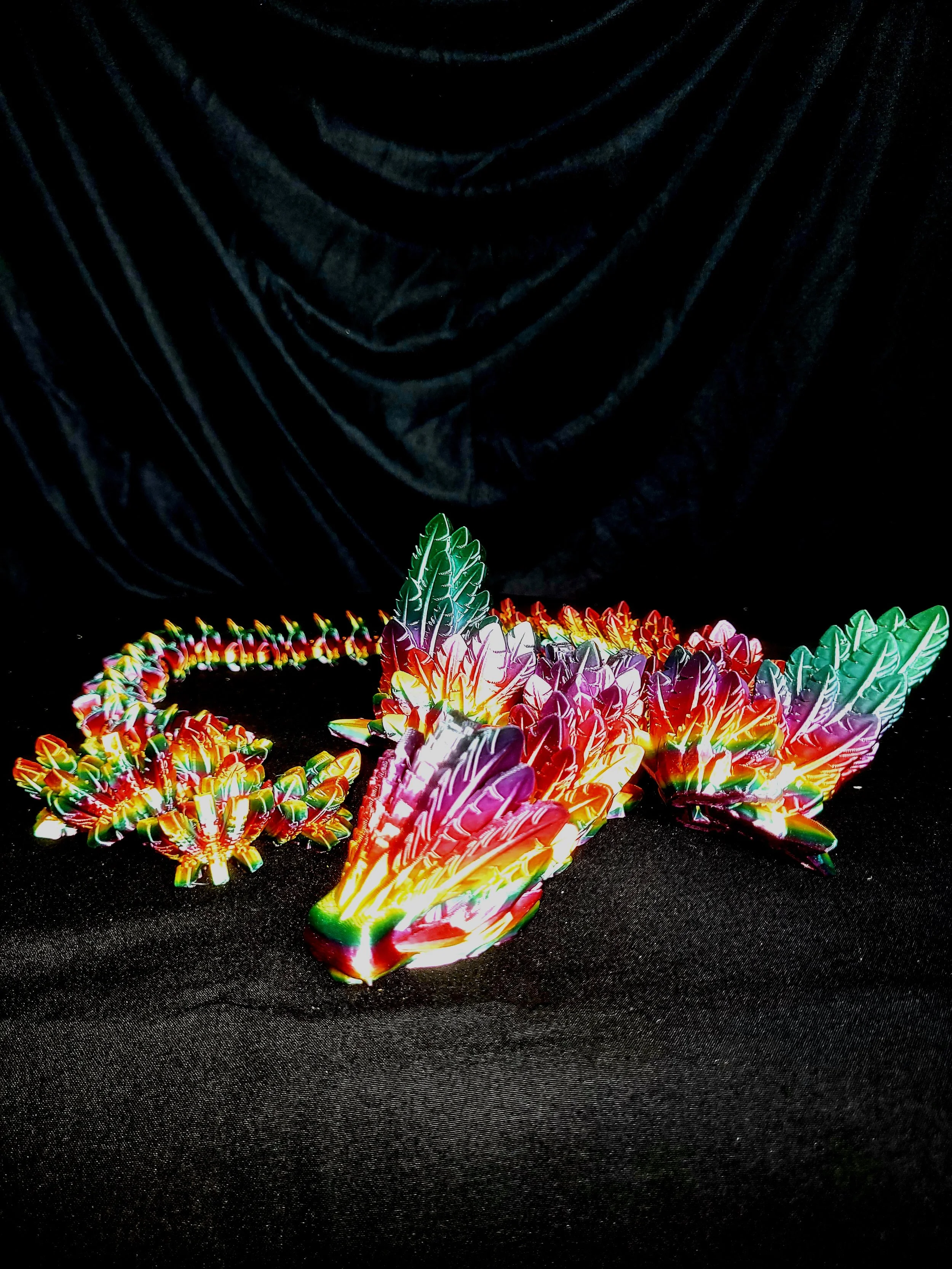 Winged Feathered Crystal Dragons