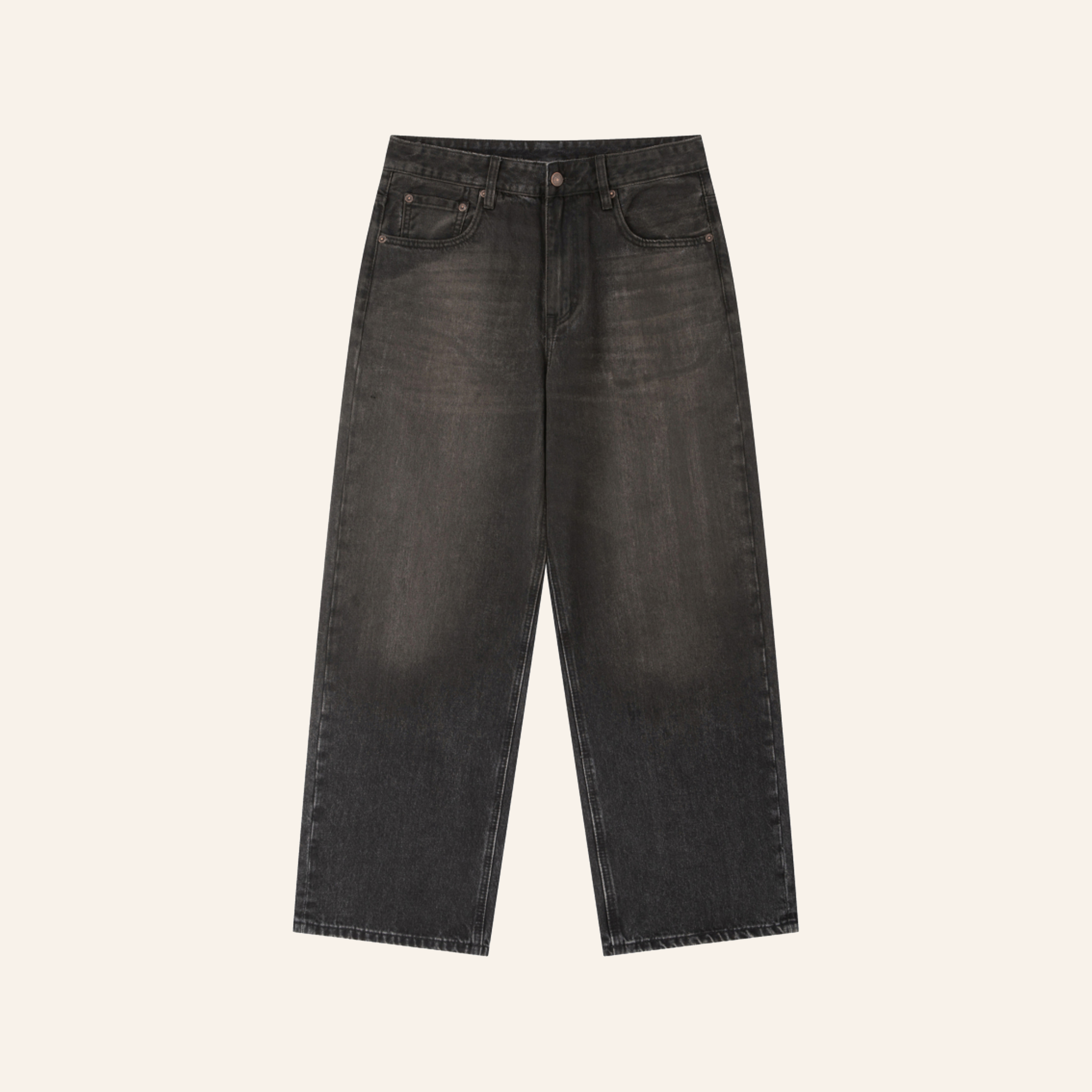 Vintage Wash Heavyweight Denim Jeans