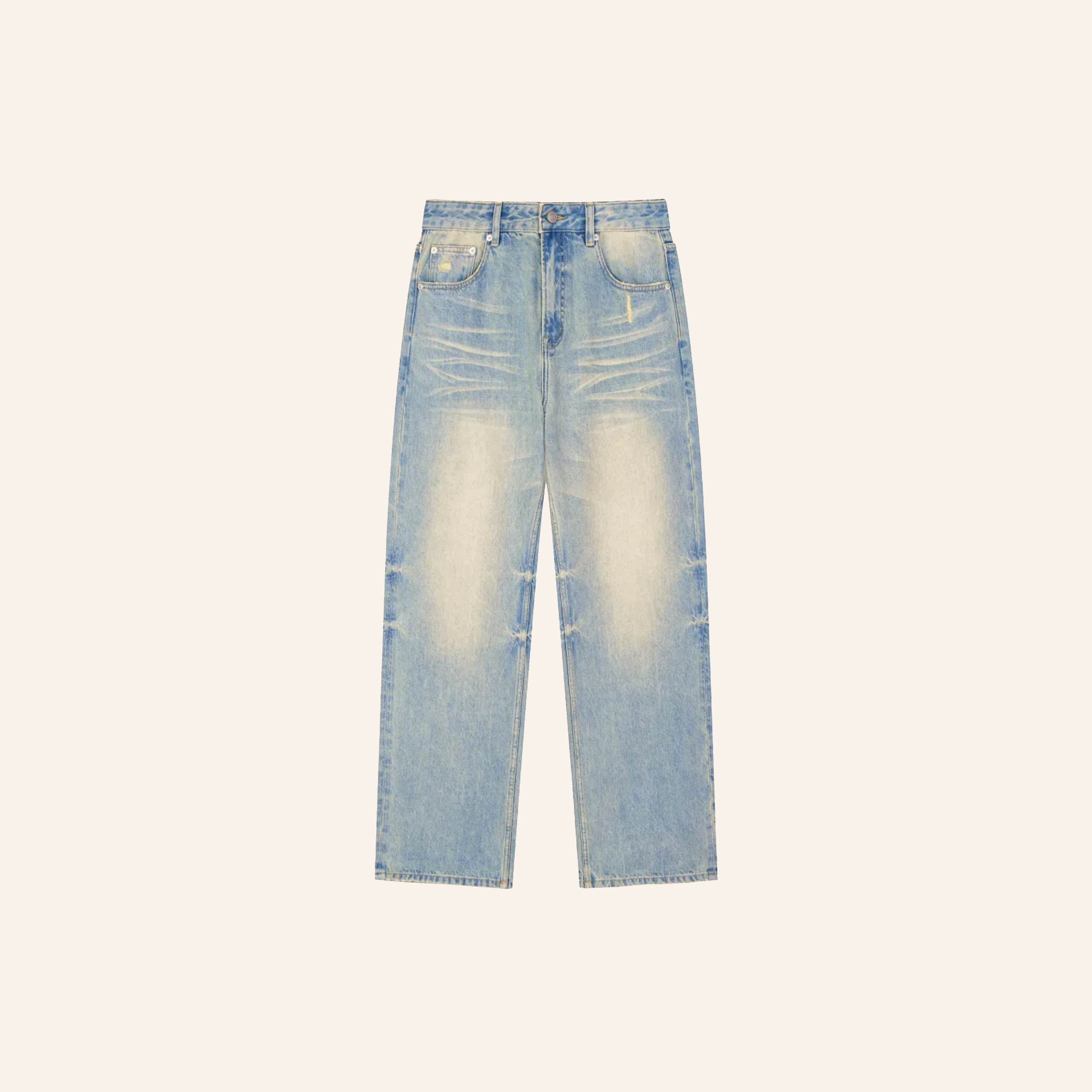 Straight Leg Denim Jeans