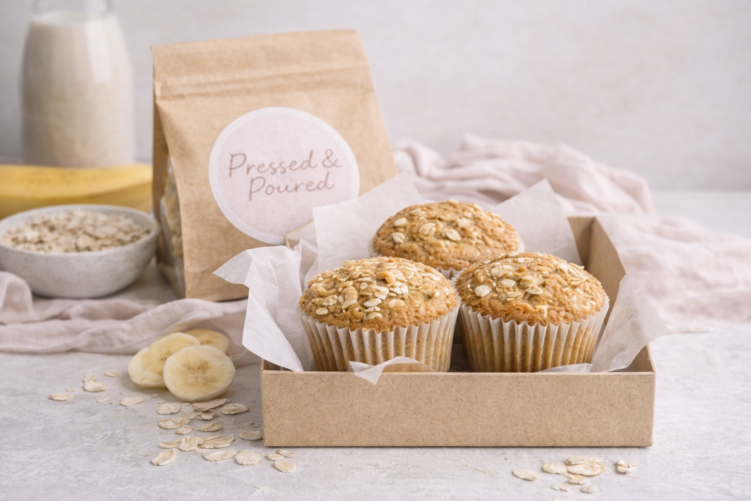 Banana Oat Potein Muffins