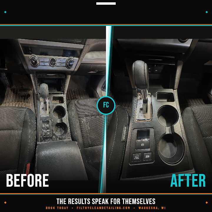 subaru outback before after front seats shifter filthy clean auto waukesha detail clean.png