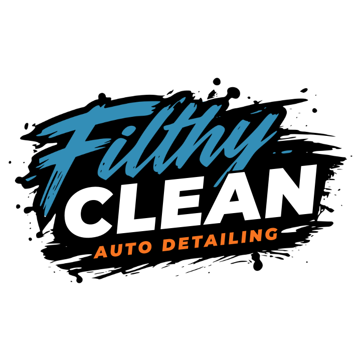 Logo for Filthy Clean Auto Detailing with the business name and slogan.