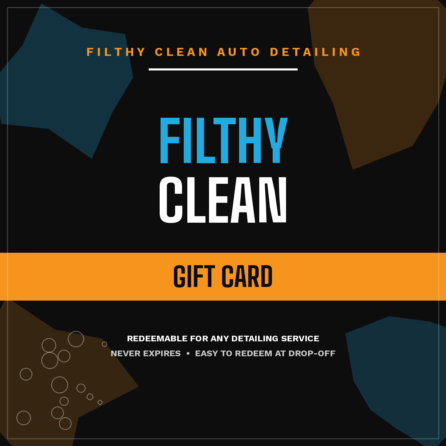 Filthy Clean Auto Gift Card