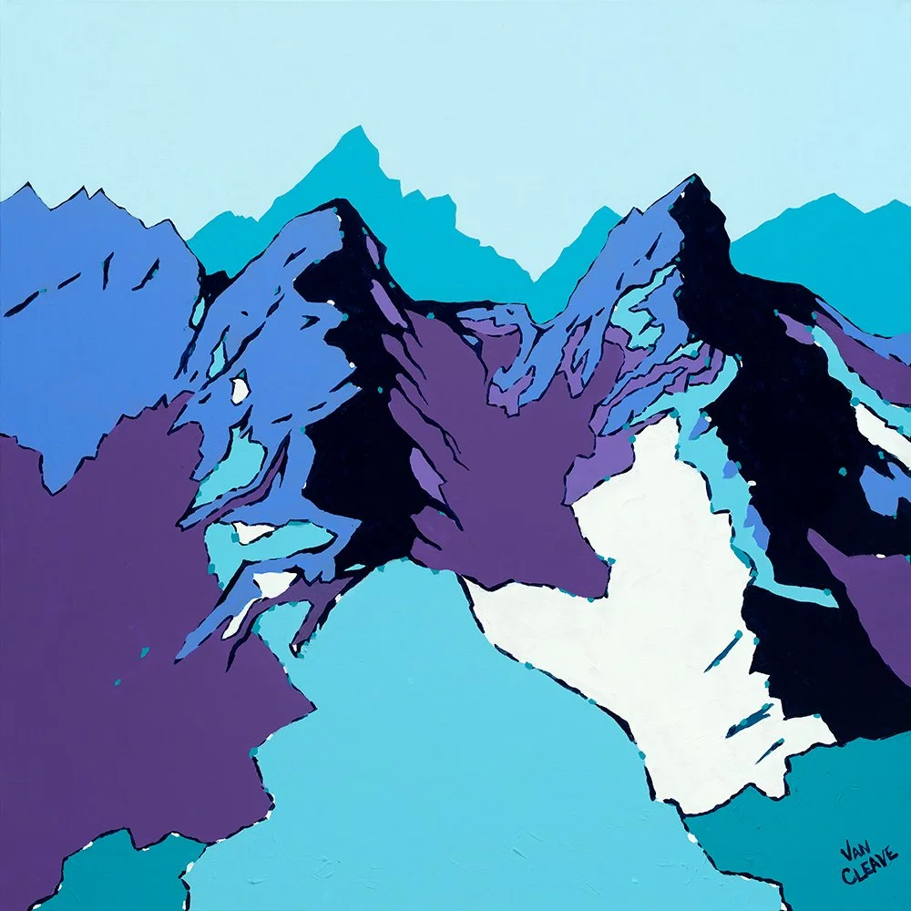 Jagged Gore Peaks Painting Full View Caley Van Cleave