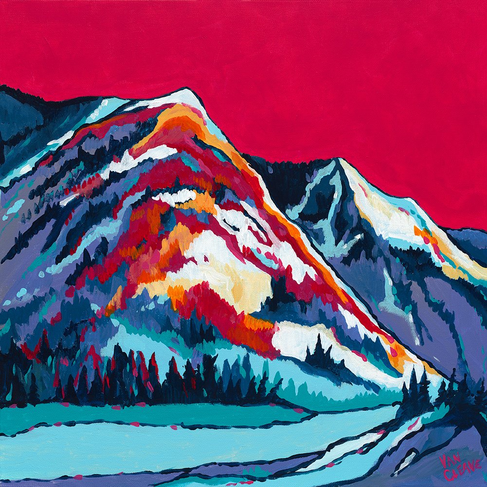 First Fall Snow Painting Full View Caley Van Cleave