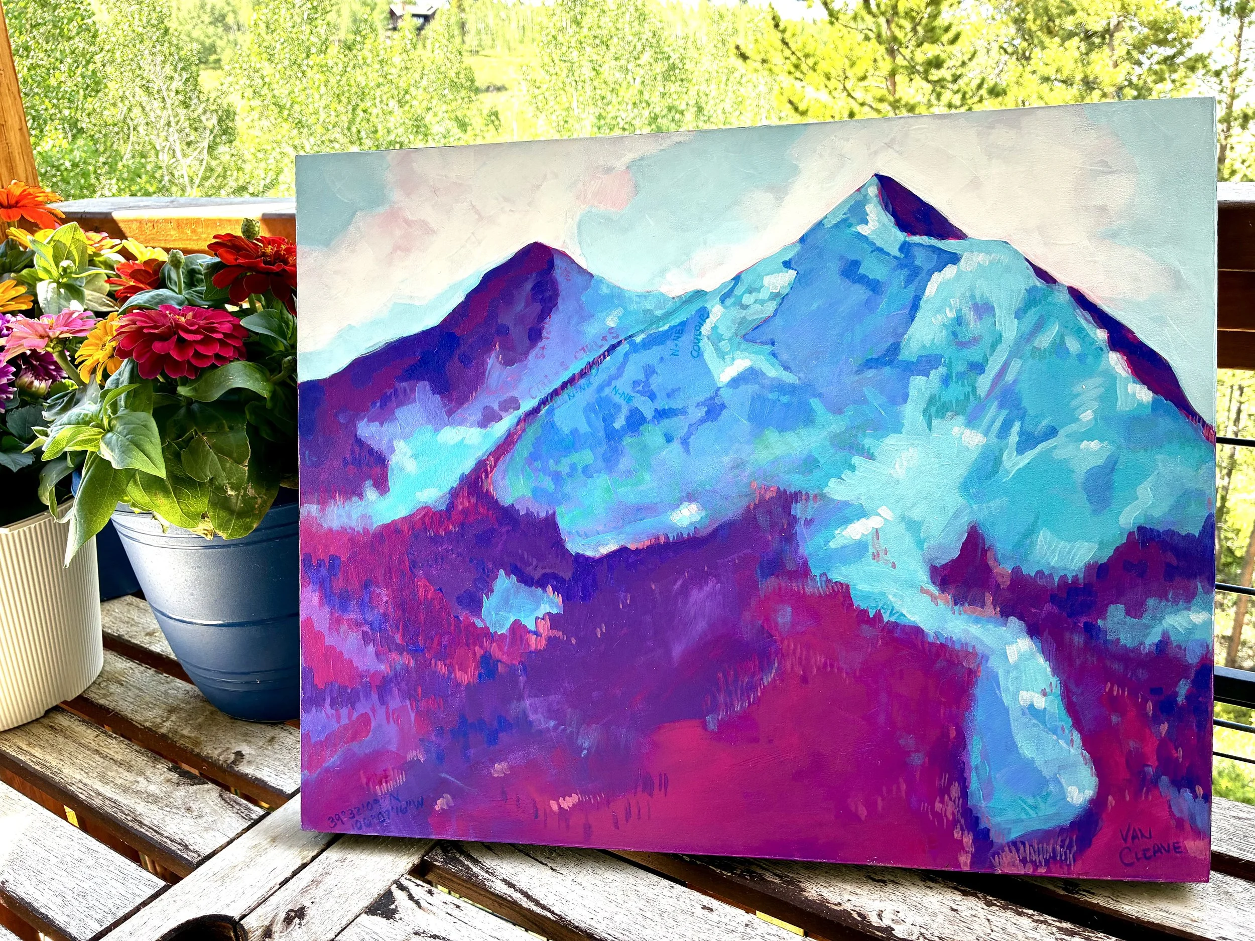 Peak One of Tenmile Range Painting Outdoors Caley Van Cleave