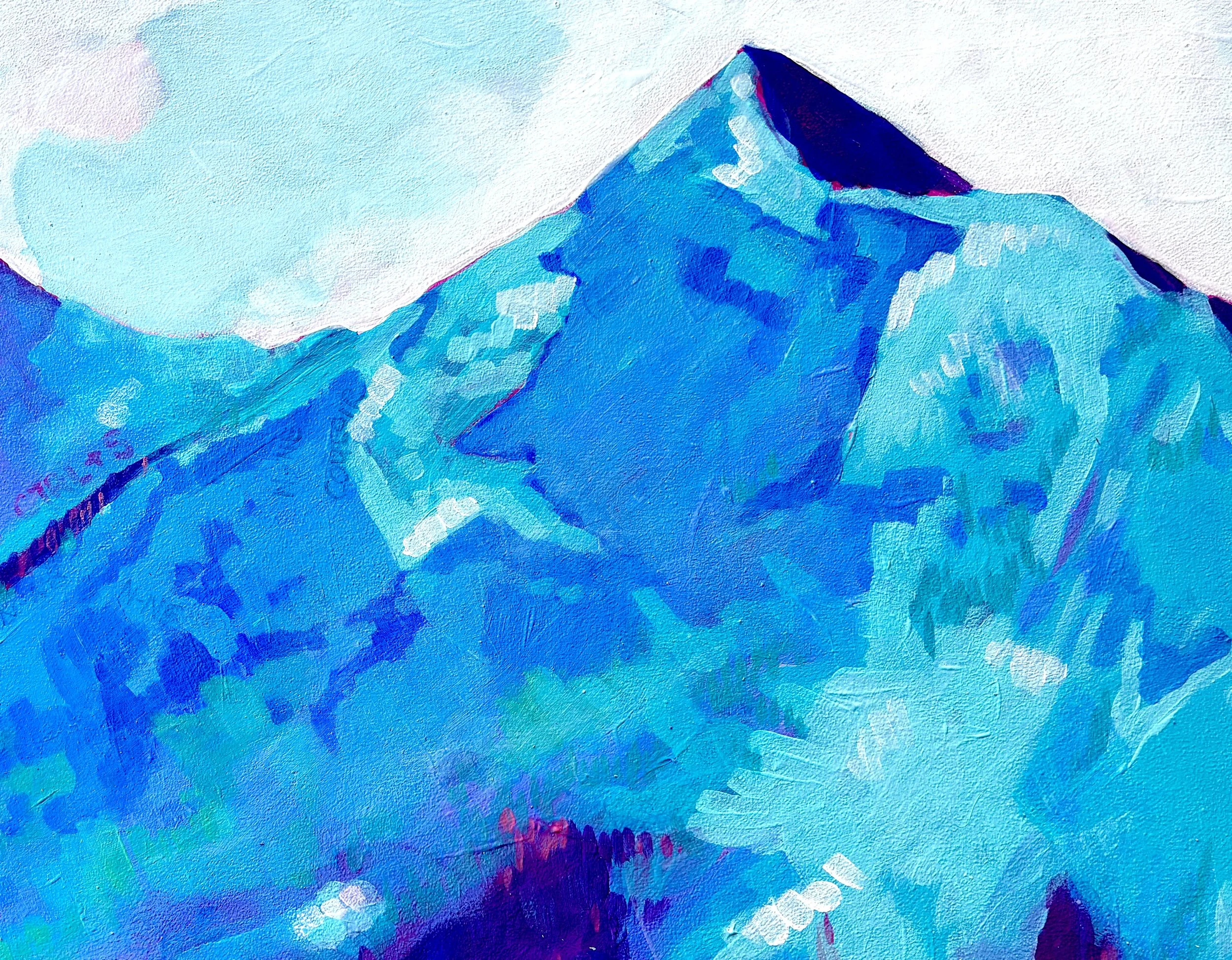 Peak One of Tenmile Range Painting Close Up Ridgeline Caley Van Cleave