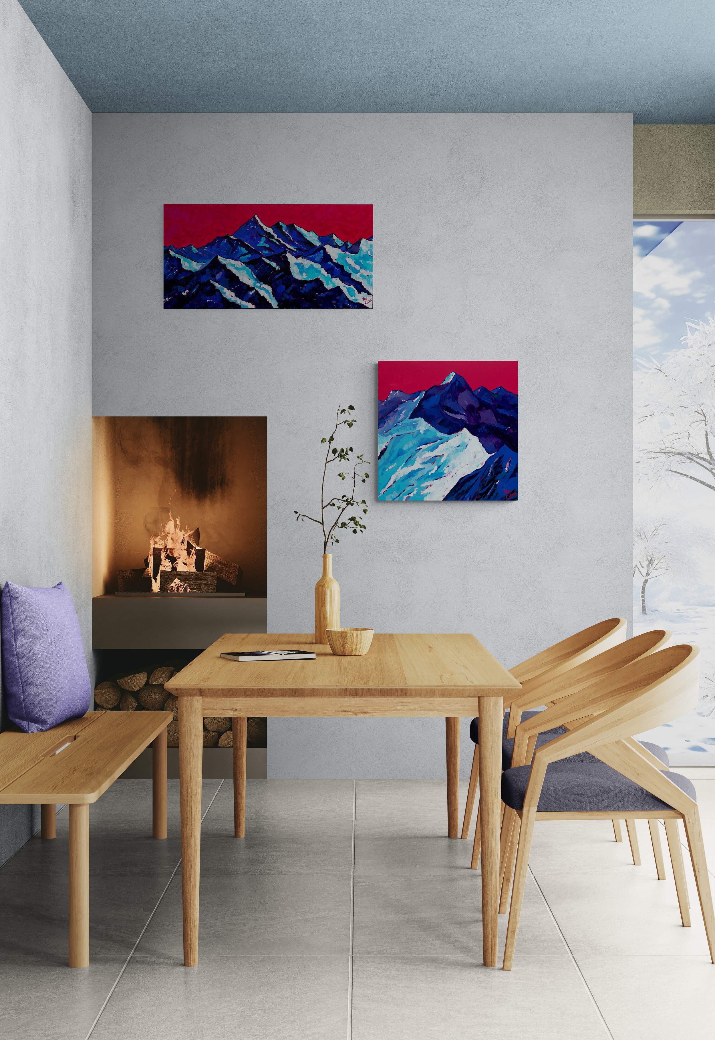 Annapurna Range and Nepali Giants Together in Dining Area (Copy)