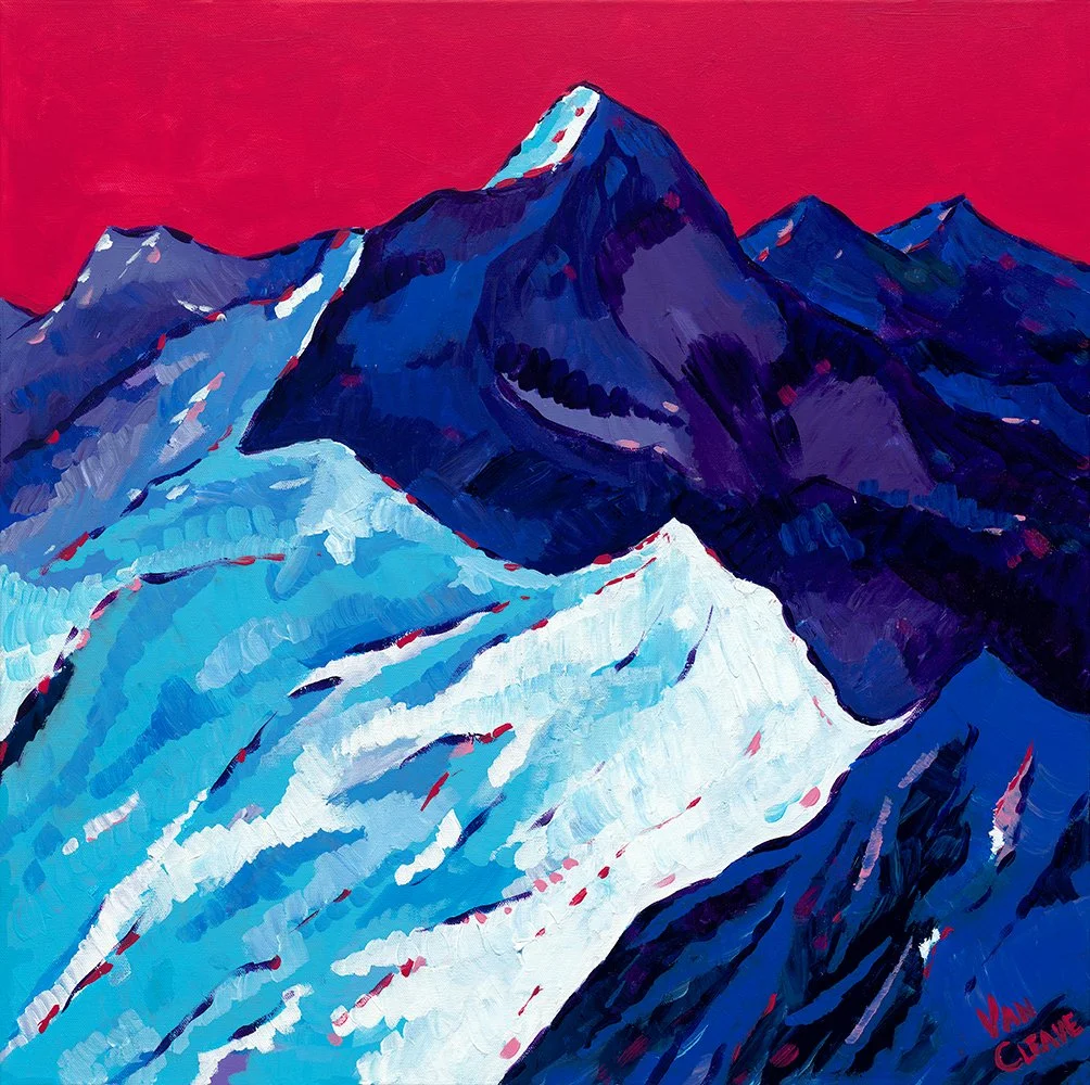 Annapurna Range in Snow Painting Full View Caley Van Cleave