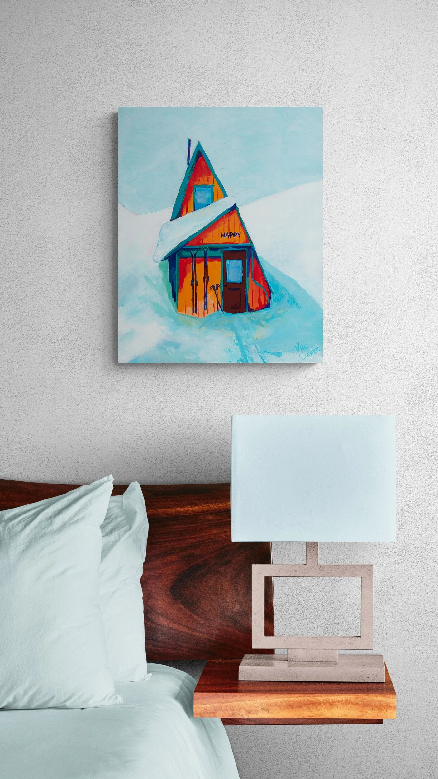'Happy Ski Hut' | Original Painting | Chasing Winter Collection